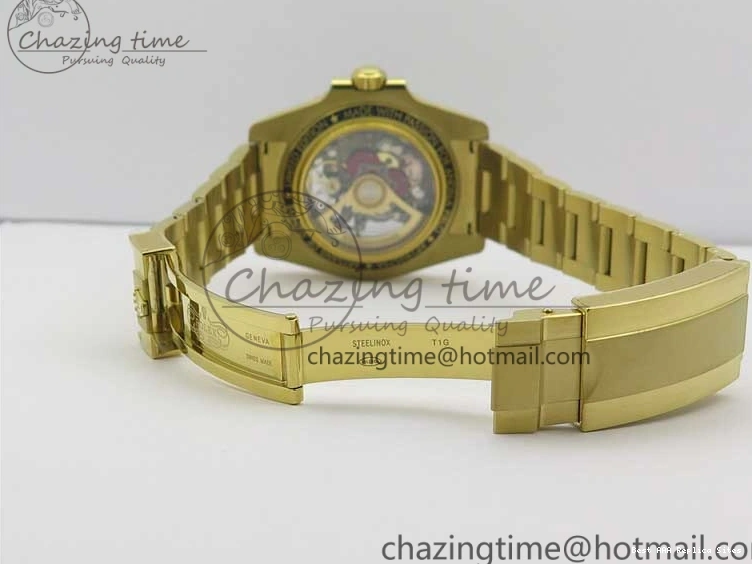 Good Copy Rolex Watches Skeleton Submariner on SA YG Edition Pirlo Project Bracelet Best 2981 YG Andrea VRF Popular 0108